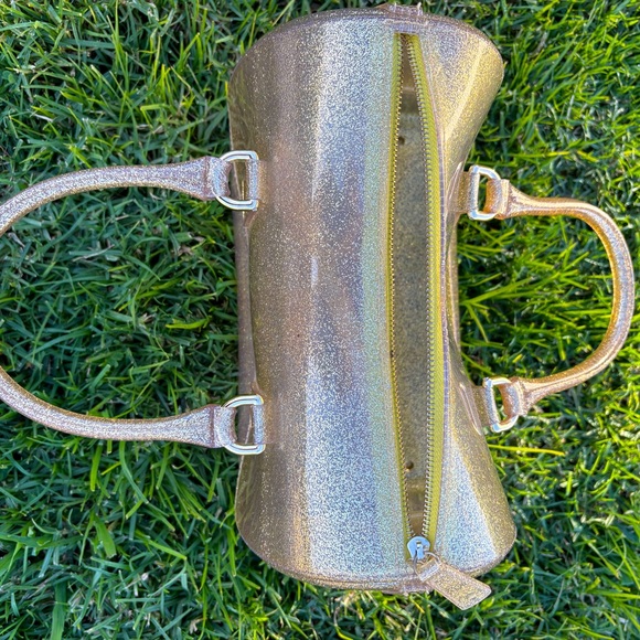 FURLA Oro glam gold glitter bag! - Picture 3 of 16